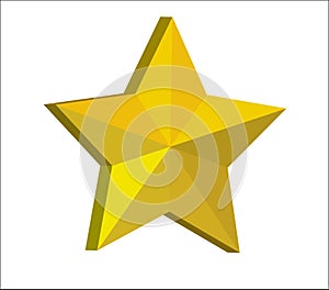 3d golden star