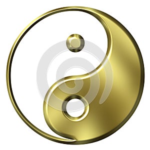 3D Golden Tao Symbol