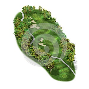 3D Golf Course Hole Layouts
