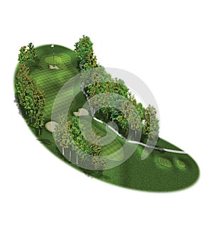 3D Golf Course Hole Layouts