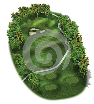 3D Golf Course Hole Layouts