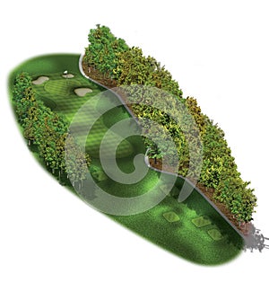 3D Golf Course Hole Layouts