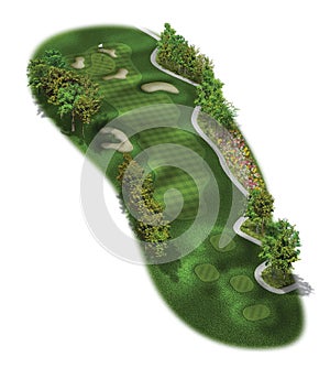 3D Golf Course Hole Layouts