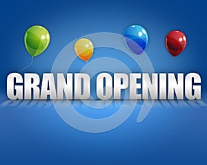 3d Grand Opening Balloons Background