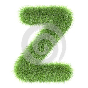 3d Grass creative cartoon nature decorative letter Z