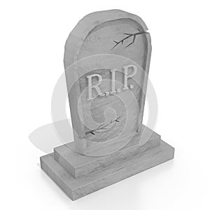 3D grave with rest in peace RIP letters