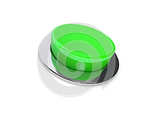 3D green button