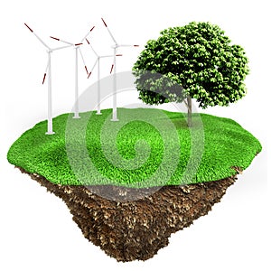 3d green energy concept