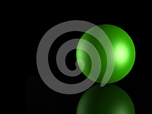 3D green_ sphere