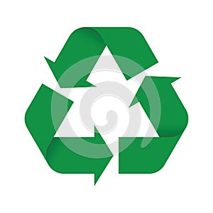 3D Green Universal Recycling Symbol