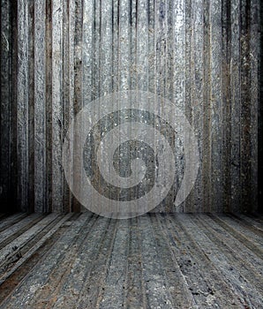 3d grunge metal texture, empty interior