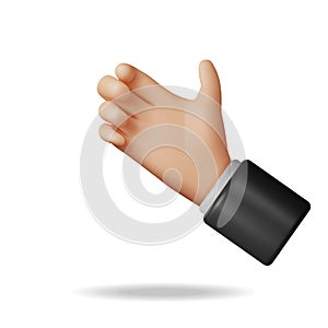 3D Hand Golding Pose Isolated
