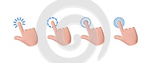 3D hand pointing icon design
