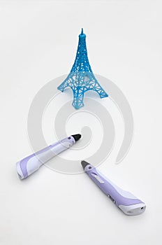 3d handle pen and 3d painting figures in concept of andmade STEM education