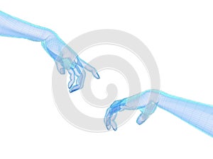 3d hands - wireframe