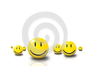 3D Happy Smiliey Faces