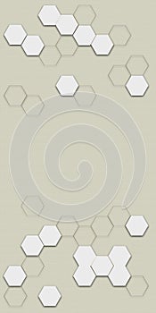 3d hexagon background