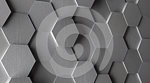 3D Hexagonal Aluminum Tile Background