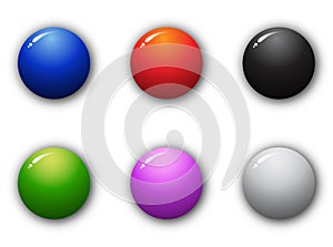 3D high quality sphere button set