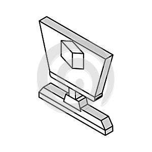 3d hologram isometric icon vector illustration