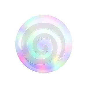 3d holographic rainbow sphere. Abstract Vector glossy gradient ball