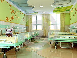 Trojrozmerný nemocnice oddelenie 