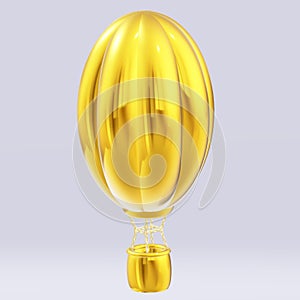 3d hot air ballon gold