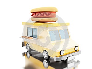 3d Hot dog food truck