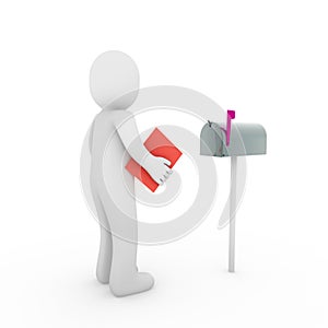 3d human letter mailbox