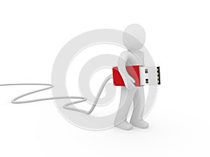 3d human man usb stick