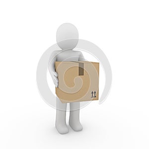 3d human package shipping