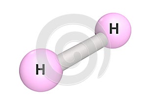 3D Hydrogen Molecule H2