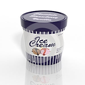 3D Ice Cream container