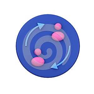 3d icon business networking object