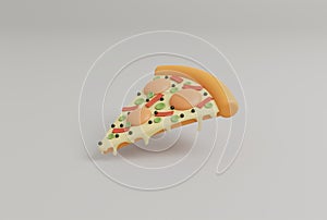 3d icon fast food pizza renderings themed flat design