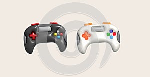 3d icon joystick gamepad game console or game controller Computer game. minimalist cartoon style