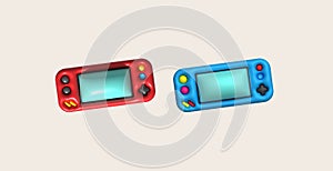 3d icon joystick gamepad game console or game controller Computer game. minimalist cartoon style