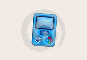 3d icon joystick gamepad game console or game controller Computer game. minimalist cartoon style