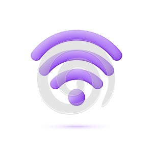 3d icon Wifi isolated on white background. Internet concept