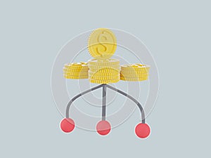 3d Icons Related to Business investment, Trade Service, Investment Strategy and Finance Manegement.finance management