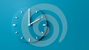 3d illustration of 2 o'clock sea blue Office Wall Clock