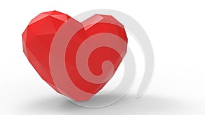 3d illustration, 3d render heart. Three-dimensional image. A small pattern, a symbol of love.