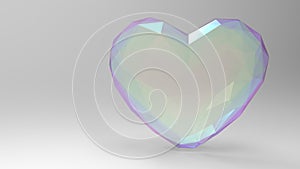 3d illustration, 3d render heart. Three-dimensional image. A small pattern, a symbol of love.