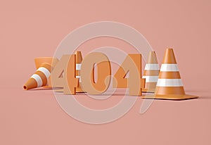 3D Illustration. 404 Webpage error