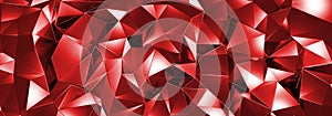 3d ILLUSTRATION, of abstract crystal background, triangular texture, wide panoramic for wallpaper