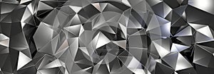 3d ILLUSTRATION, of abstract crystal background, triangular texture, wide panoramic for wallpaper