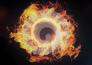 3d illustration of abstract fire vortex