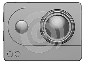 3d illustration of action camera