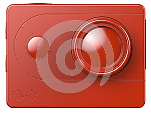 3d illustration of action camera