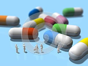 3D illustration of ask for pharmaceuticals